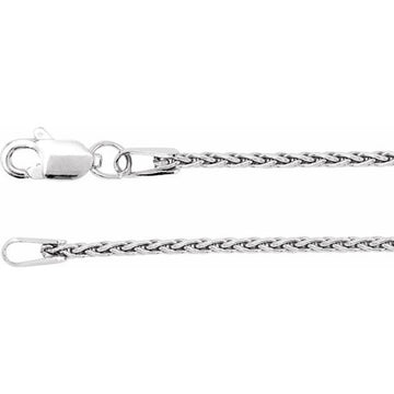 Sterling Silver 1.25 mm Wheat 20" Chain